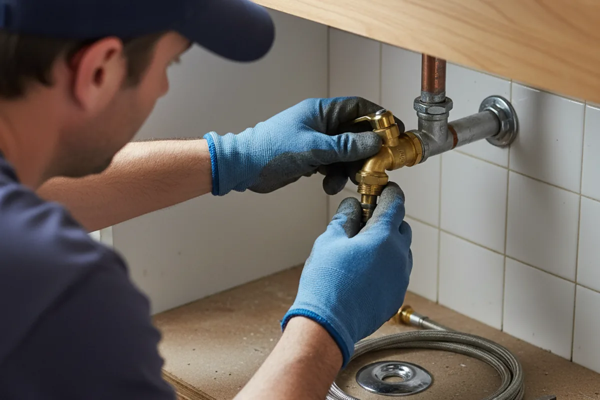 Shutoff valve and fitting work during Emergency Plumbing in Natchez